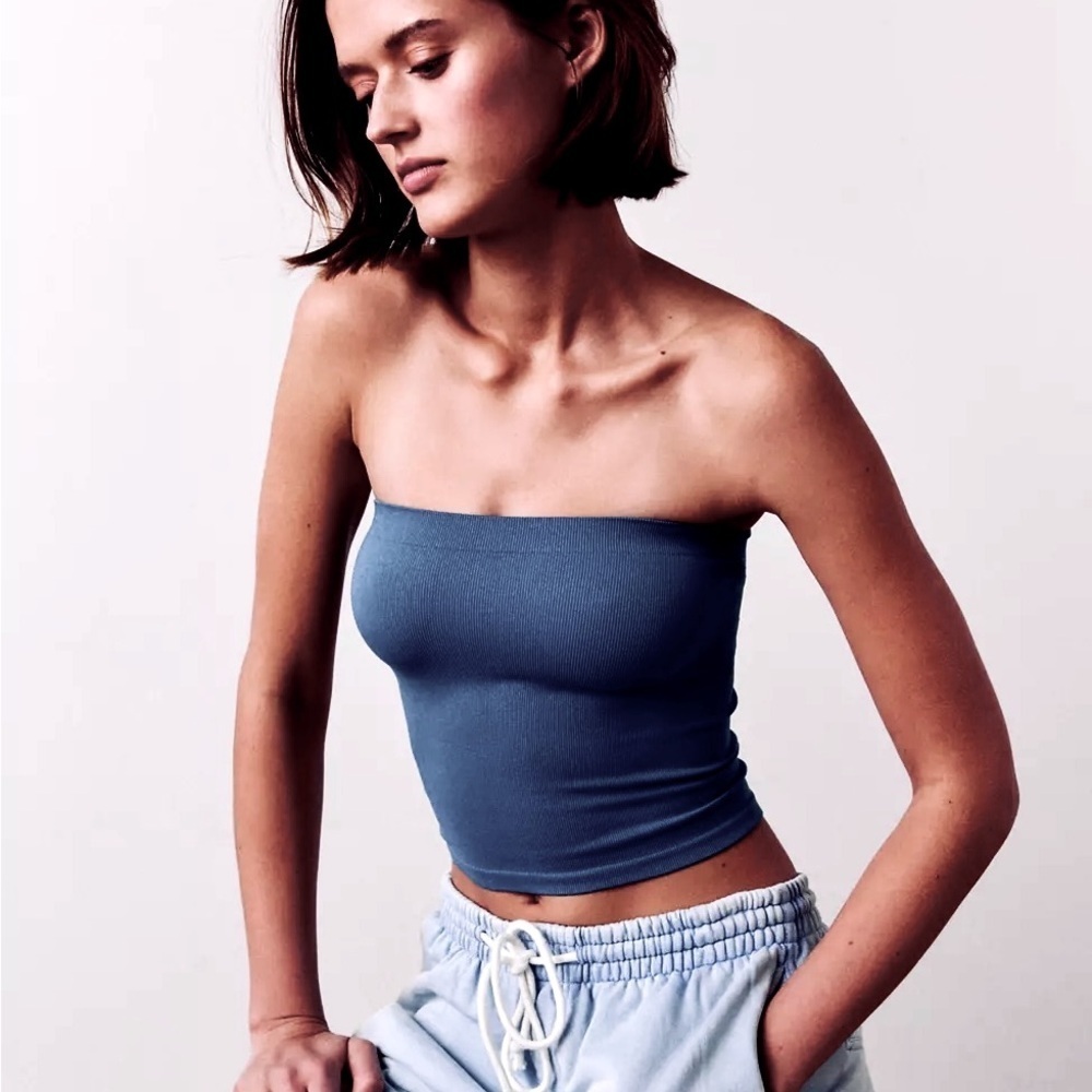 Cotton On Navy Seamless Longline Tube Top Size XS/S